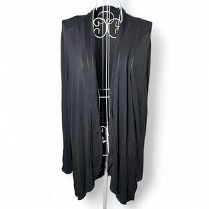 J. Jill Wearever Lagenlook Open Draped Cascading Cardigan Grey Size Large Tall